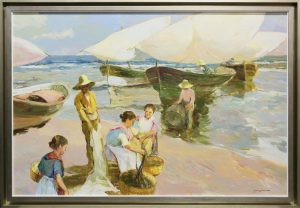 giner bueno impressionistic fisherman seascape painting 996278644