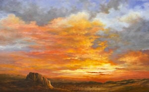 C.Carstens Grazing Glow Bison 10056 Oil 30x48