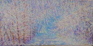 The Portal, oil pastel on paper, 18x36 cm NOK 8.000
